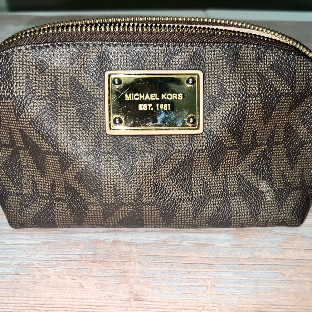 Michael Kors Brown Cosmetic Bag